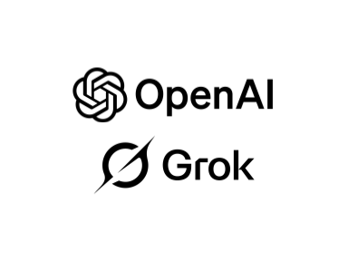 aismall OpenAI and Grok Logos